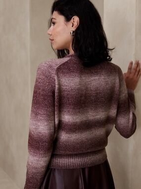 Banana Republic Ombre Striped Crewneck Sweater